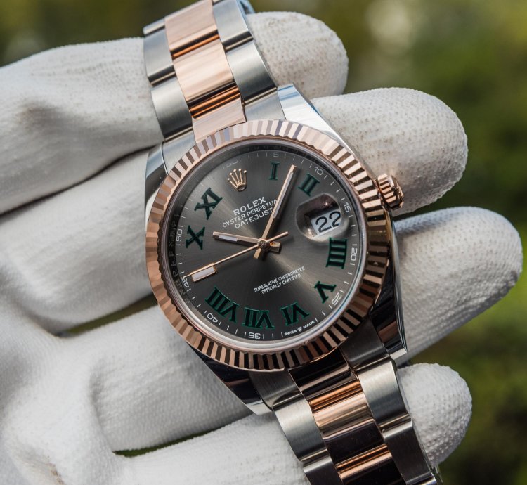 Rolex Datejust 41 Wimbledon Dial - Everose Gold - Oyster Bracelet