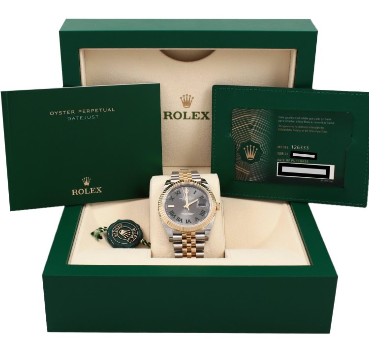 Rolex Datejust 41 Wimbledon Yg Ss Full Set 126333jubilee 2023