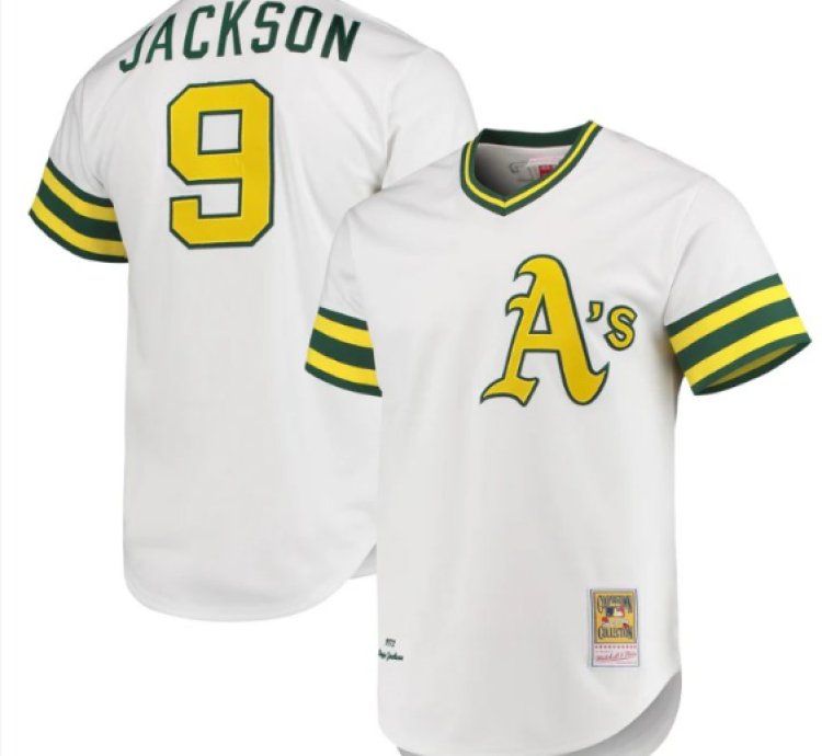 Reggie Jackson Oakland Athletics 1972 Cooperstown White Jersey - All Stitched