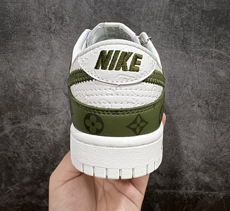 300 Nike Sb Dunk Low X Louis Vuitton White And Green Full P23413
