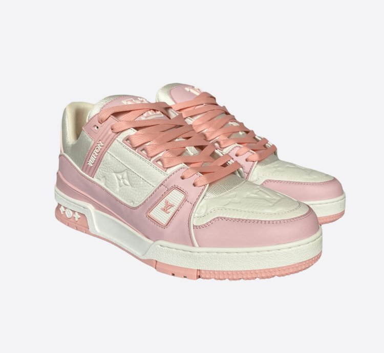 Louis Vuitton Pink White Monogram Trainers