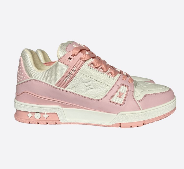 Louis Vuitton Pink White Monogram Trainers