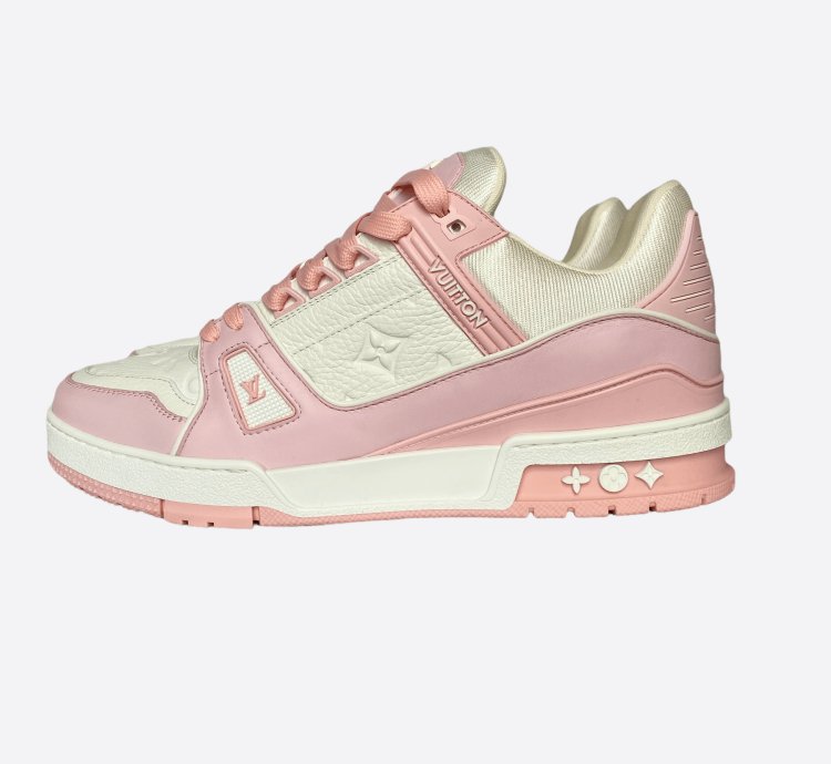 Louis Vuitton Pink White Monogram Trainers