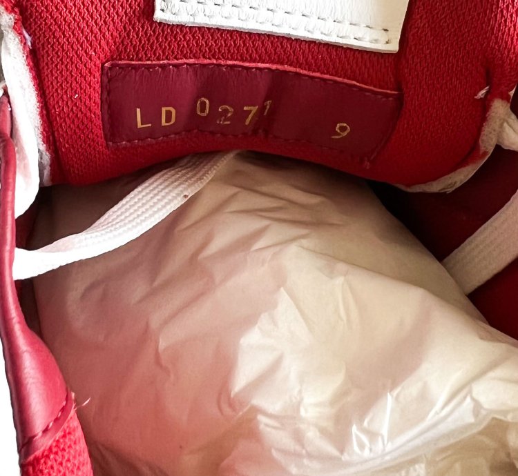 Louis Vuitton Red White Trainers