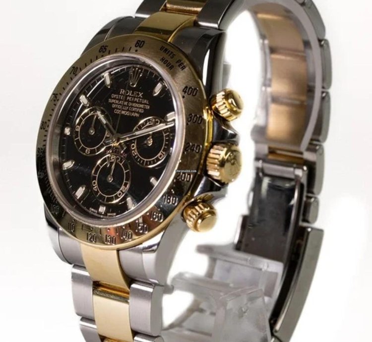 Rolex Daytona 40mm Stainless Steel 18ct Yellow Gold Oyster Full Set