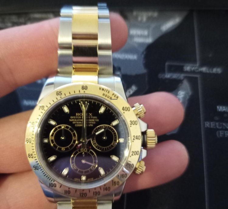 Rolex Daytona 40mm Stainless Steel 18ct Yellow Gold Oyster Full Set