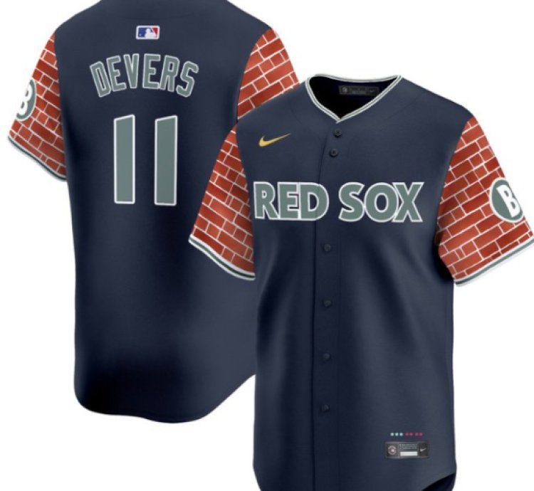 Rafael Devers Jersey 11 Boston Red Sox 2025 Fenway Red Brick Style Vapor Premier Stitched Navy