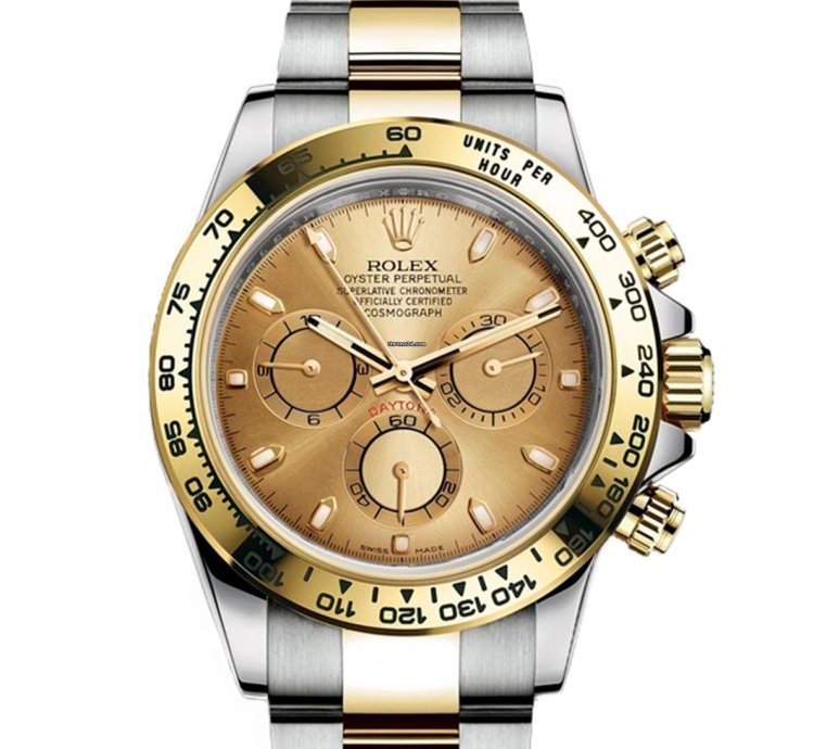 Rolex Daytona Cosmograph Daytona Steel Gold Champagne Dial