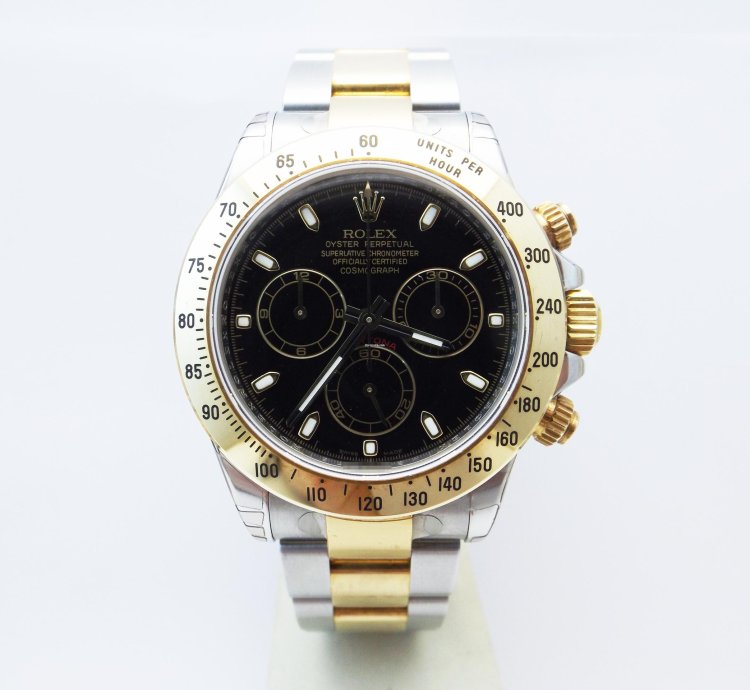 Rolex Daytona Ref 116523 New Stickers Black Dial Box Paper Serial