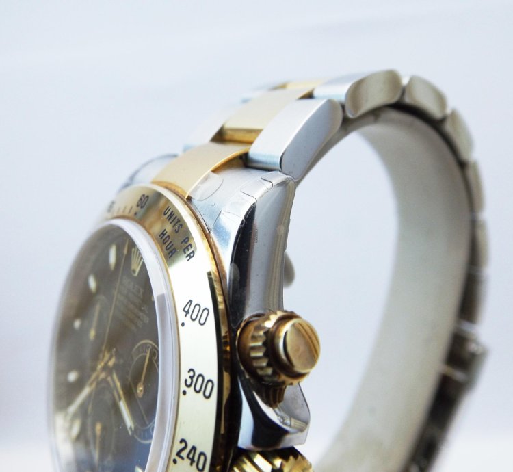 Rolex Daytona Ref 116523 New Stickers Black Dial Box Paper Serial