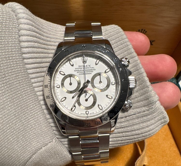 Rolex Daytona Thin Hands Daytona Full Box Full Papers Inc Purchase Tag