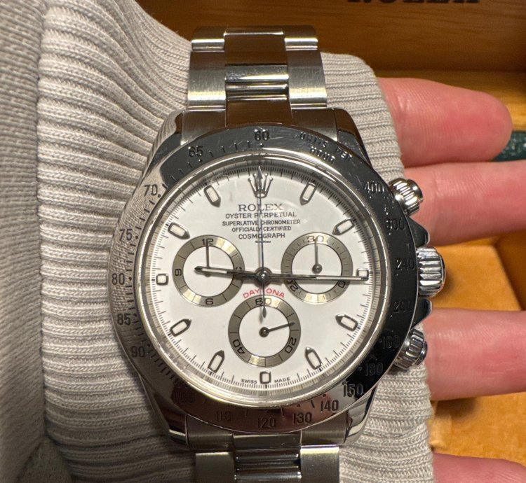 Rolex Daytona Thin Hands Daytona Full Box Full Papers Inc Purchase Tag