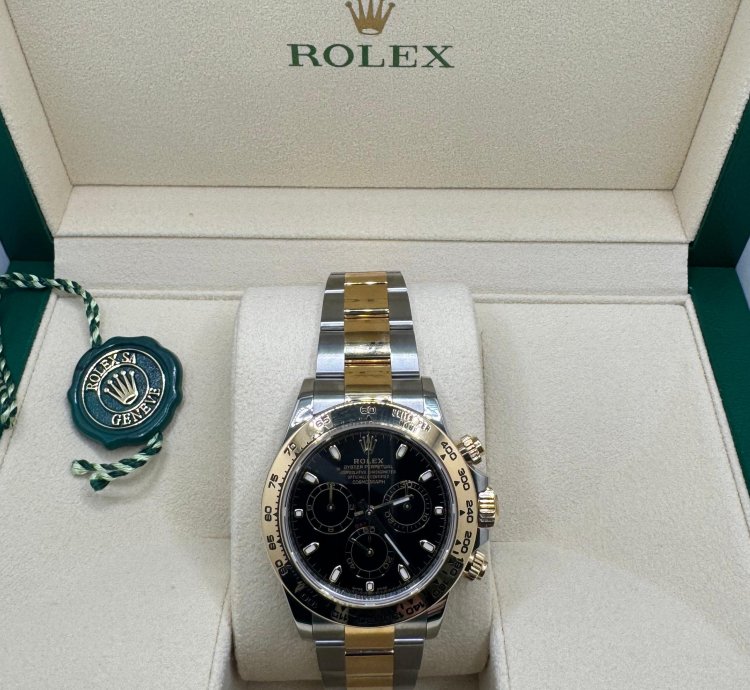 Rolex Daytona Two Tone Black Dial Oyster 40mm 116503