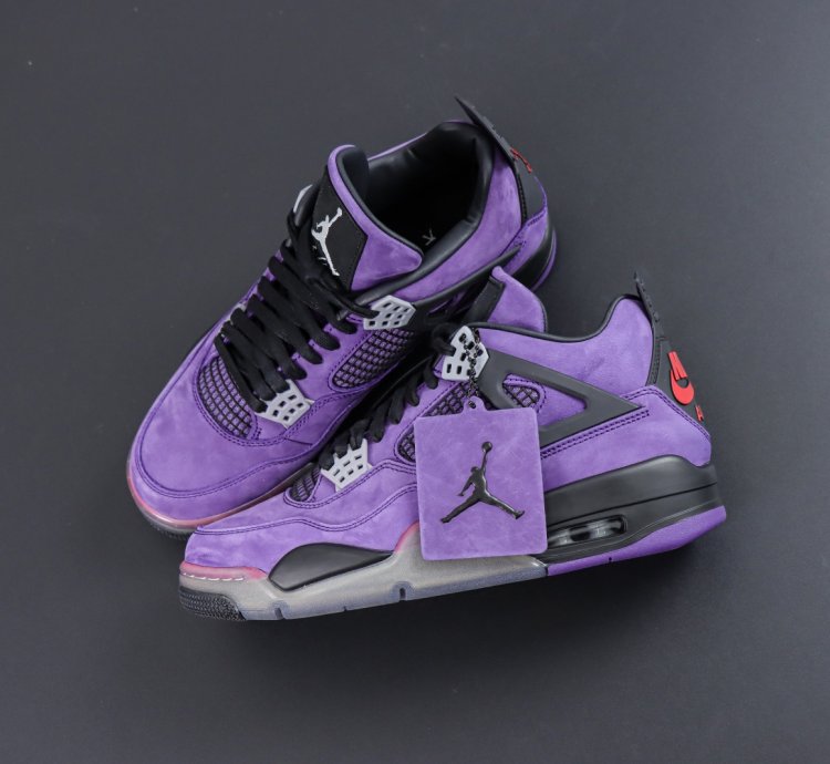 Travis Scott X Nike Air Jordan 4 Retro Purple Black