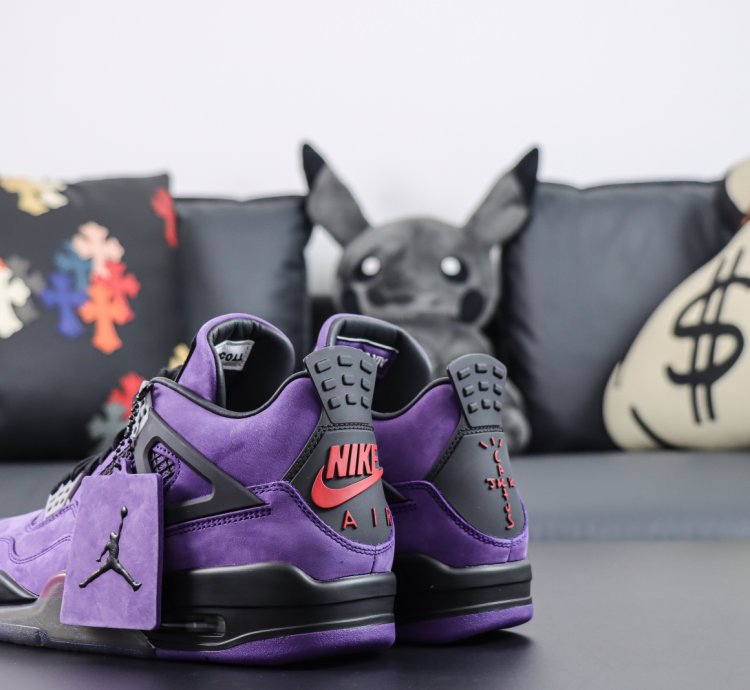 Travis Scott X Nike Air Jordan 4 Retro Purple Black
