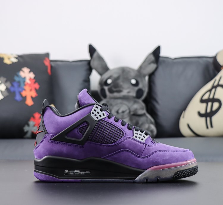Travis Scott X Nike Air Jordan 4 Retro Purple Black
