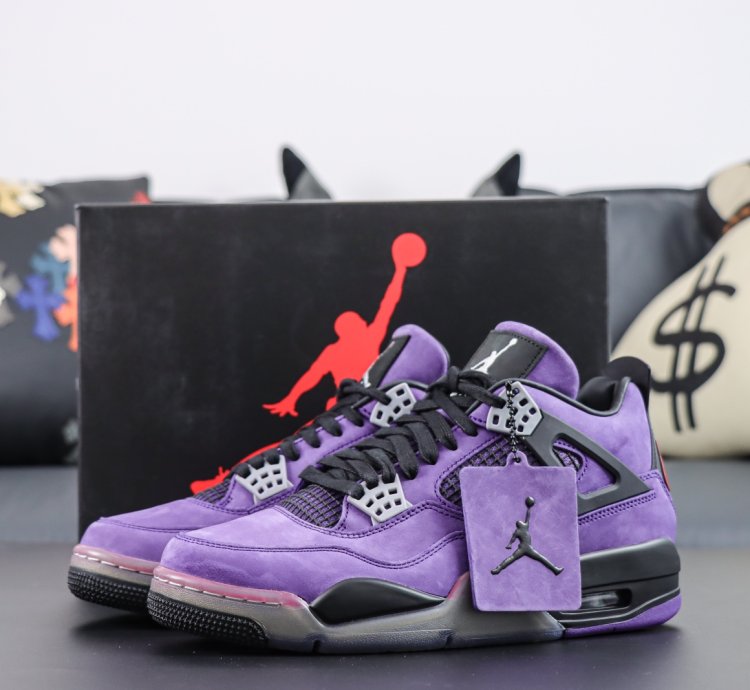 Travis Scott X Nike Air Jordan 4 Retro Purple Black