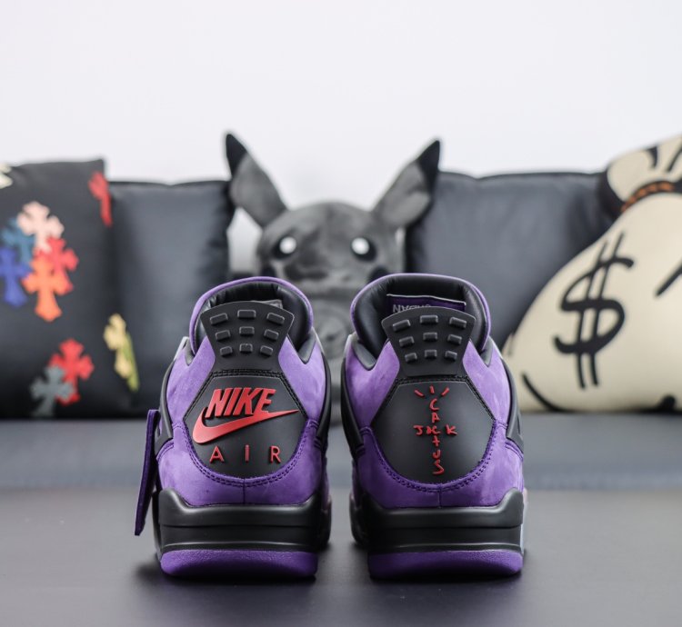 Travis Scott X Nike Air Jordan 4 Retro Purple Black