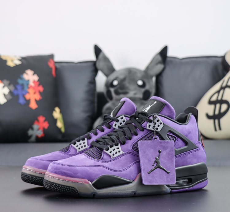 Travis Scott X Nike Air Jordan 4 Retro Purple Black