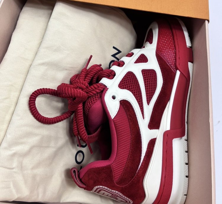 Louis Vuitton Sk8 Red White Sneakers