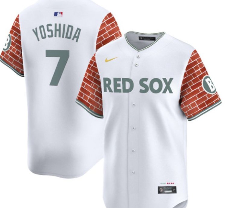 Masataka Yoshida Jersey 7 Boston Red Sox 2025 Fenway Red Brick Style Vapor Premier Stitched White