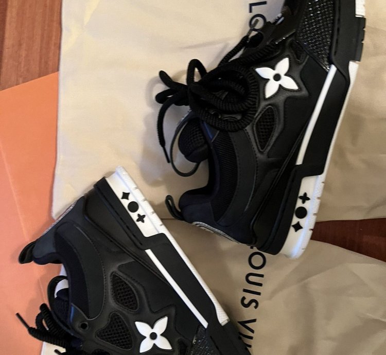 Louis Vuitton Sk8 Skate Shoes 8 5 Lv Black Virgil Abloh