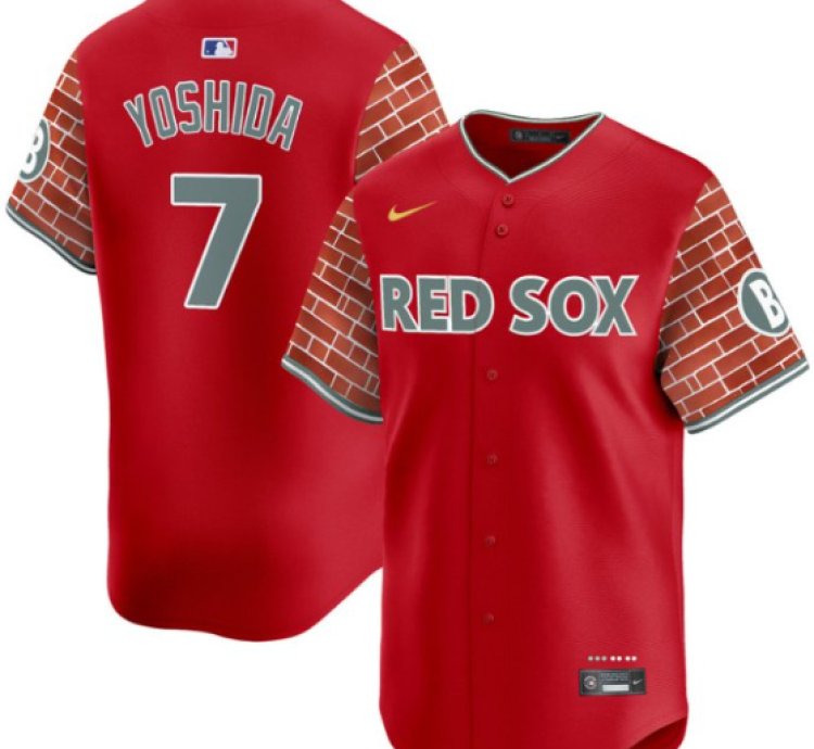 Masataka Yoshida Jersey 7 Boston Red Sox 2025 Fenway Red Brick Style Vapor Premier Stitched Red
