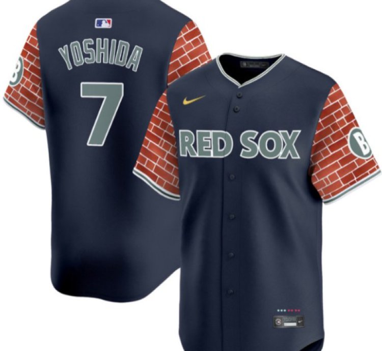 Masataka Yoshida Jersey 7 Boston Red Sox 2025 Fenway Red Brick Style Vapor Premier Stitched Navy