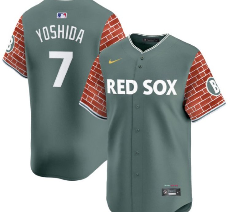 Masataka Yoshida Jersey 7 Boston Red Sox 2025 Fenway Red Brick Style Vapor Premier Stitched Green
