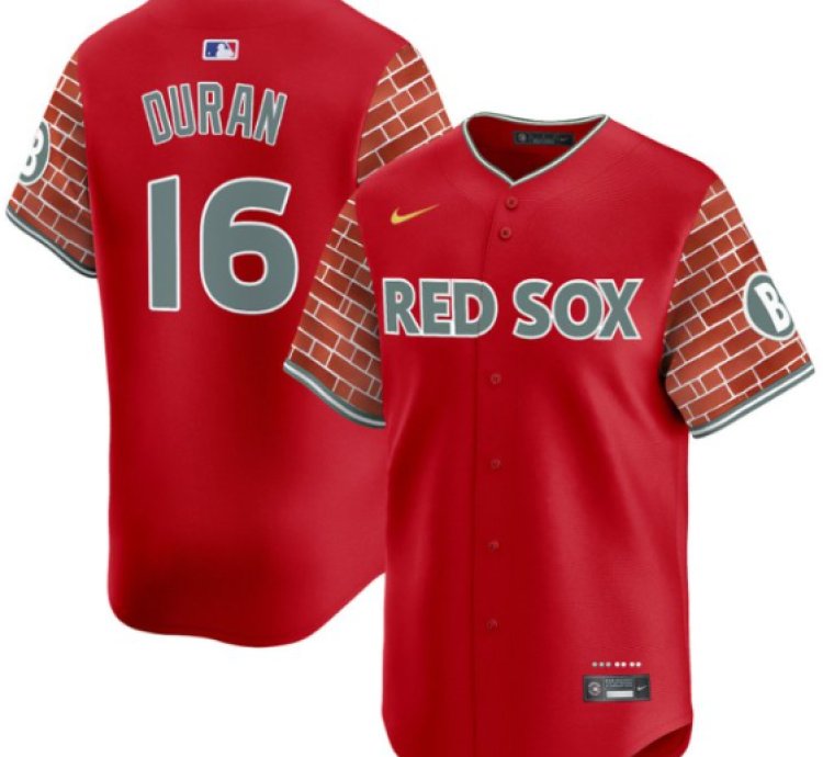 Jarren Duran Jersey 16 Boston Red Sox 2025 Fenway Red Brick Style Vapor Premier Stitched Red