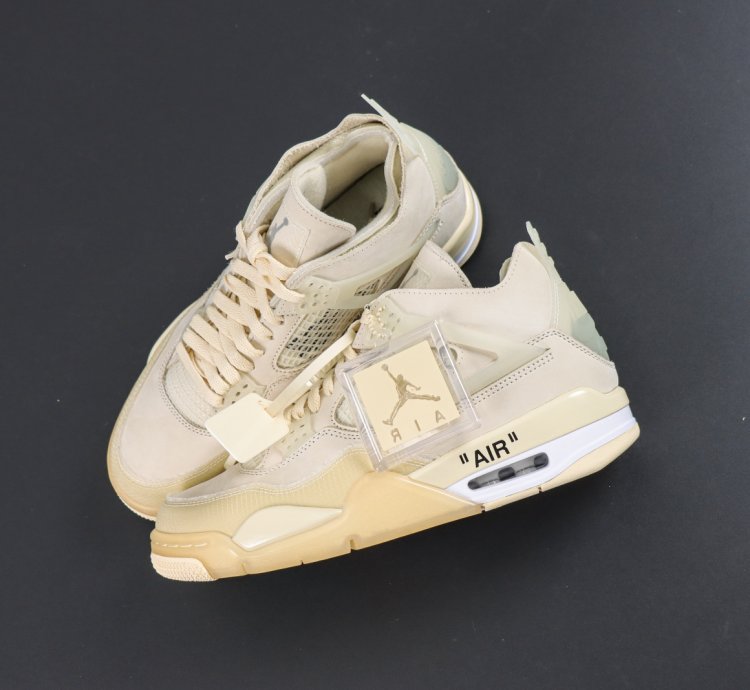 Ow X Nike Air Jordan 4 Sail Cv9388-100