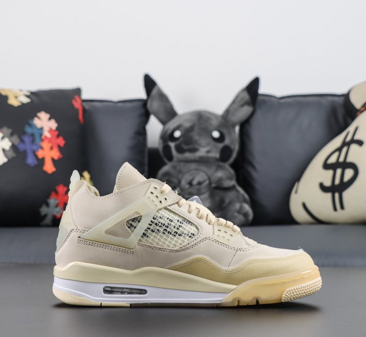 Ow X Nike Air Jordan 4 Sail Cv9388-100