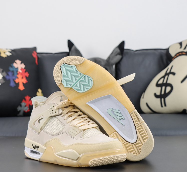 Ow X Nike Air Jordan 4 Sail Cv9388-100