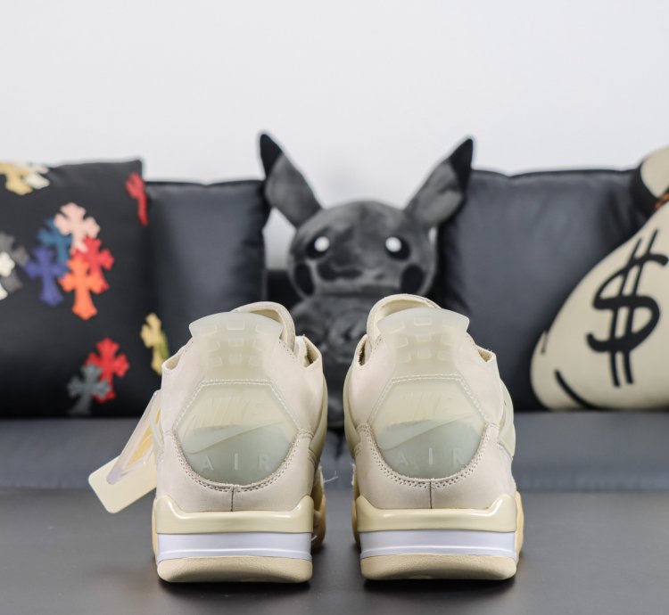 Ow X Nike Air Jordan 4 Sail Cv9388-100