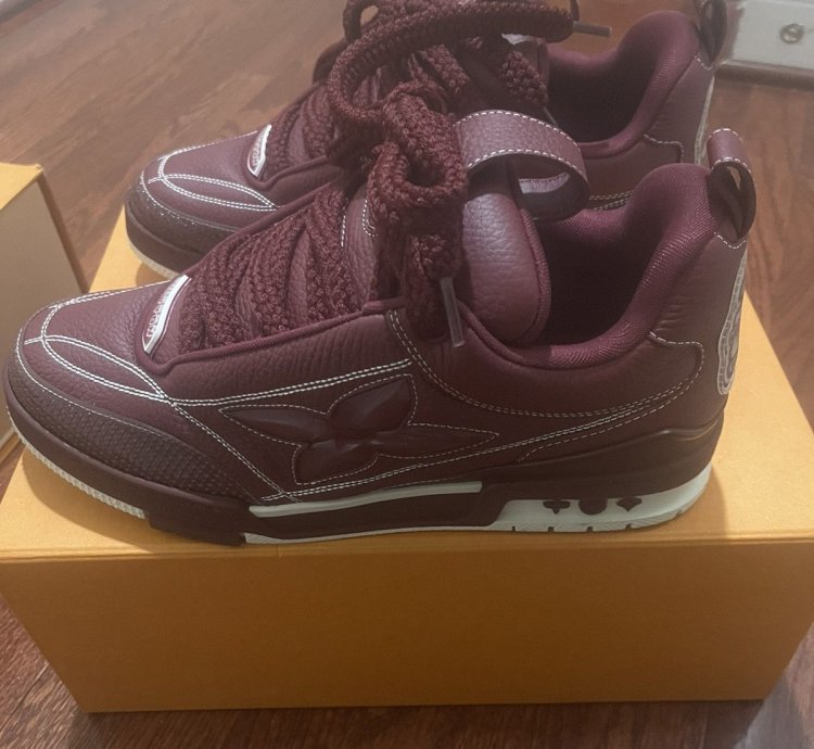 Louis Vuitton Skate Sneakers Burgundy