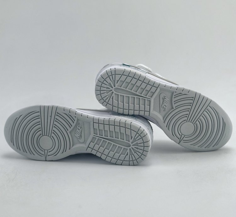 240 Nike Sb Dunk Low Silver Deconstruction Light Gray Blue Hf0730-160 - 13f32
