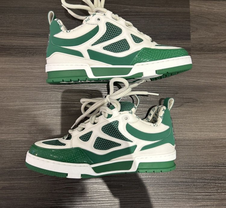 Louis Vuitton Skate Trainer Green White