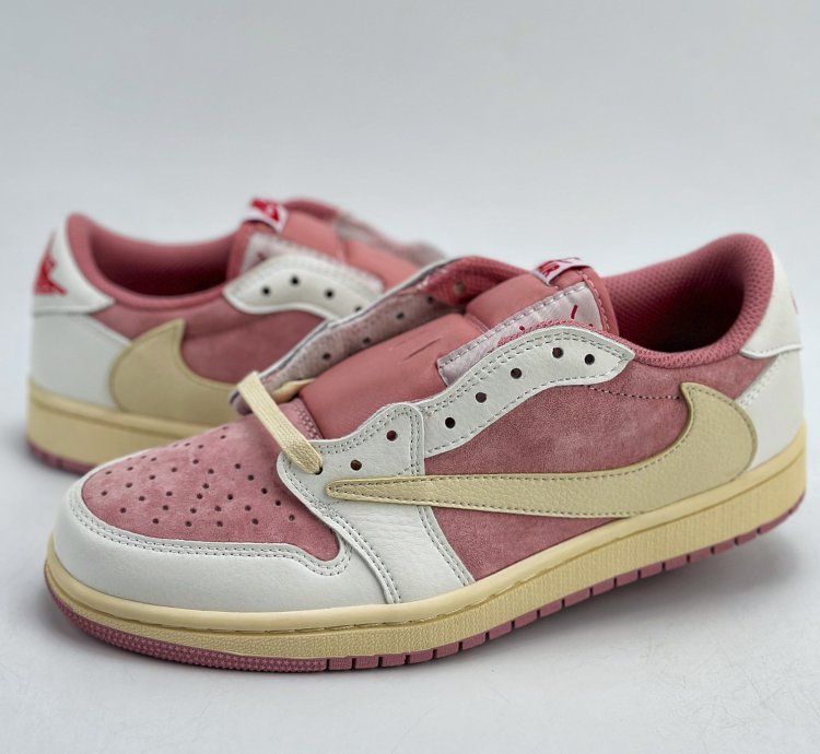 190 Travis Scott X Nike Air Jordan 1 Low X Louis Vuitton Air Jordan 1 Low Peach223f