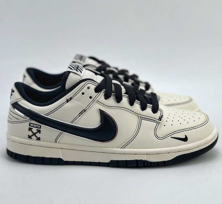 280 Nike Sb Dunk Low X Off-white White And Black Small Hook Dj2024-003 -