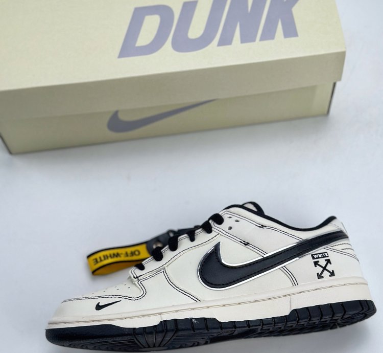 280 Nike Sb Dunk Low X Off-white White And Black Small Hook Dj2024-003 -