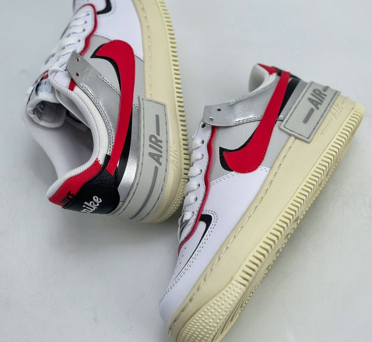 180 Nike Air Force 1 Low 07 Shadow Macaron White Red Black Fn6335-100 23423