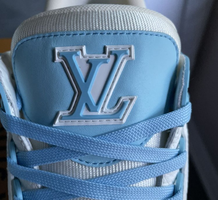 Louis Vuitton Sky Blue Monogram Trainer Sneaker