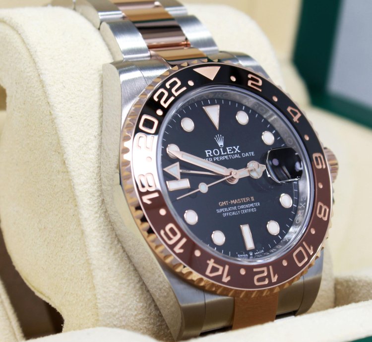 Rolex Gmt-master Ii 126711 Root Beer 18k Rose Gold Ss Box Papers New