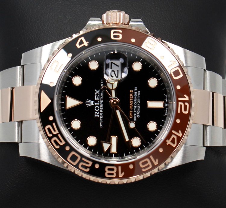 Rolex Gmt-master Ii 126711 Root Beer 18k Rose Gold Ss Box Papers New