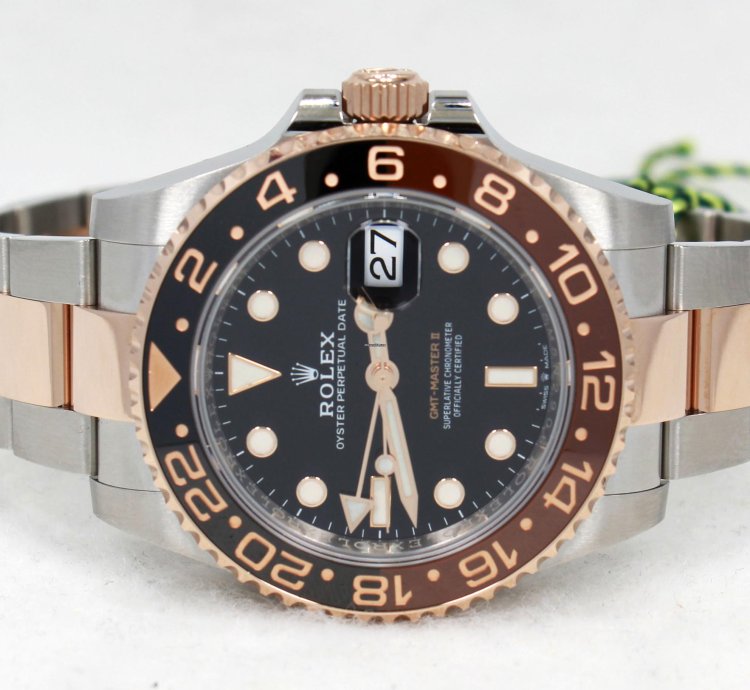 Rolex Gmt-master Ii 126711 Root Beer 18k Rose Gold Ss Box Papers New