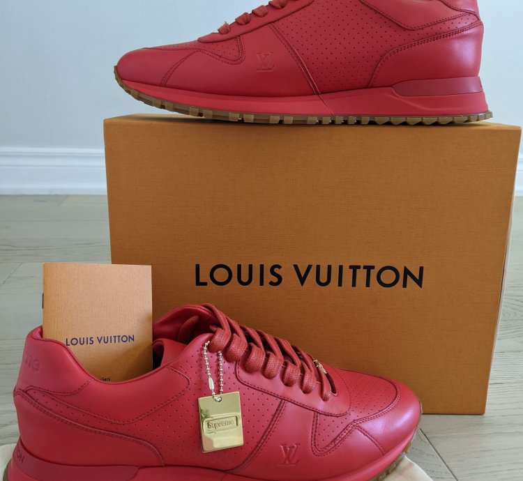 Louis Vuitton Supreme Run Away Red Sneaker