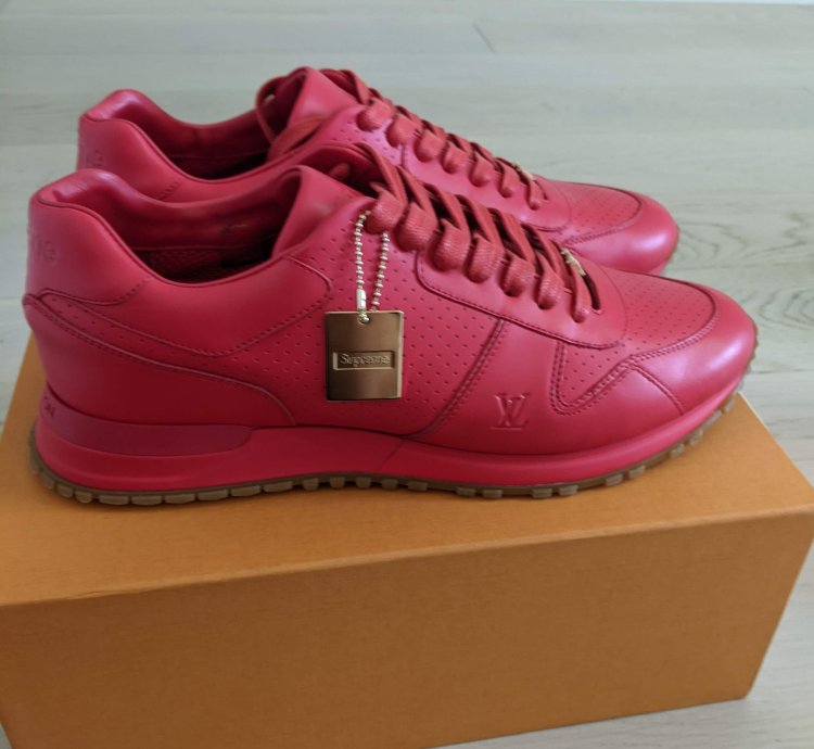 Louis Vuitton Supreme Run Away Red Sneaker