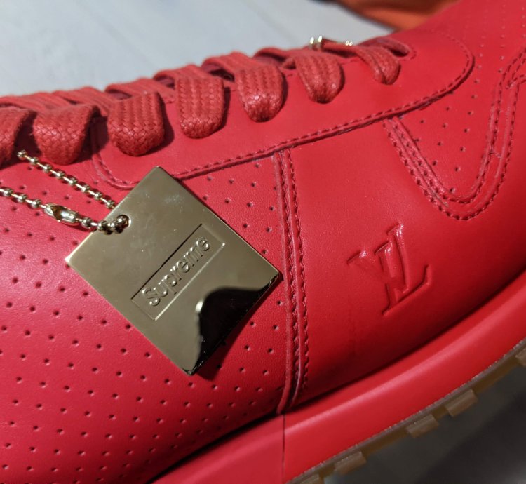 Louis Vuitton Supreme Run Away Red Sneaker