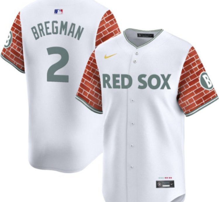 Alex Bregman Jersey 2 Boston Red Sox 2025 Fenway Red Brick Style Vapor Premier Stitched White