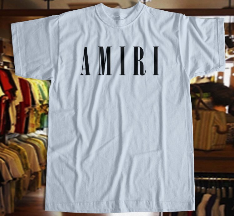 Amiri Logo Light Blue T Shirt Size Usa S - 5xl